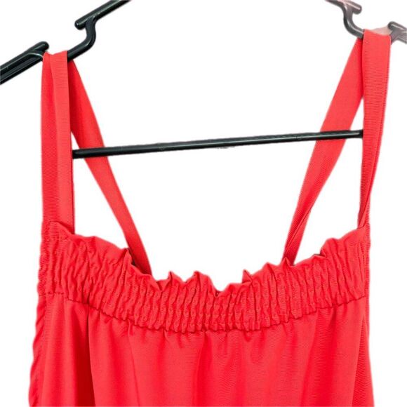 Maxi Dress Women L Orange Ruffle Boho Retro Cottagecore Hyper Feminine whimsy - Picture 3 of 9